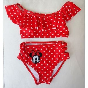 ⭐3/$20⭐ Disney Store Minnie Mouse Polka Dot Bikini. 3T. GUC.